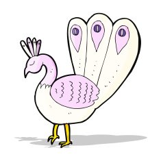 Cartoon Peacock N8