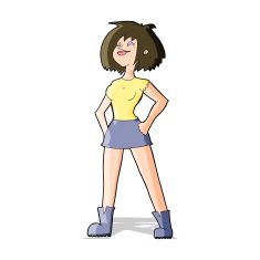 cartoon capable woman N4