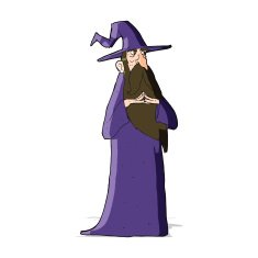 cartoon old wizard N5