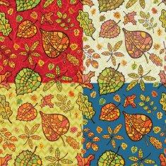 Vector autumn seamless pattern with leaves