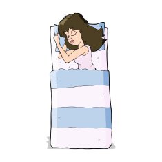 cartoon sleeping woman N3