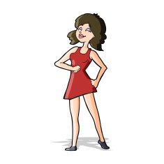 cartoon proud woman N8