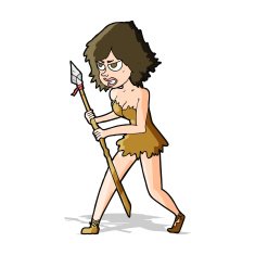 cartoon cave girl N3