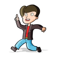 cartoon man with great idea N20