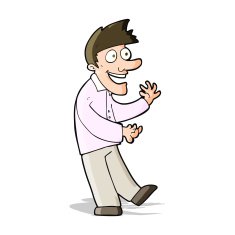 cartoon excited man N50