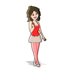 cartoon attractive office woman N4