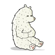 cute cartoon polar bear N22