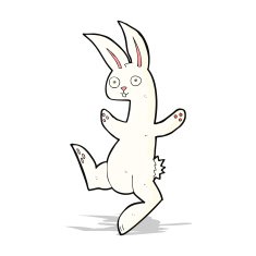 funny cartoon white rabbit N2