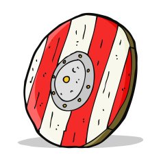 cartoon wooden shield N4