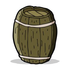 cartoon wooden barrel N2