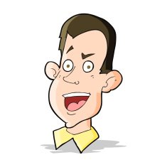 cartoon male face N7