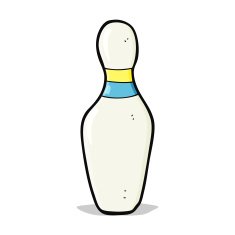 cartoon ten pin bowling skittle N2