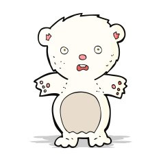 frightened polar bear cartoon N2
