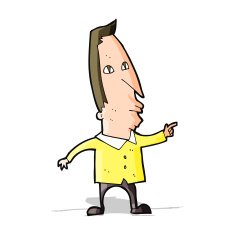 cartoon pointing man N48