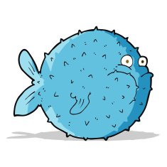 Cartoon Puffer Fish N14