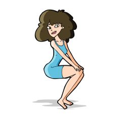 cartoon sitting woman in dress N4