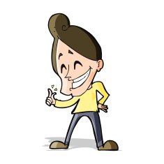 cartoon man snapping fingers N4