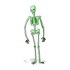 cartoon spooky skeleton N3