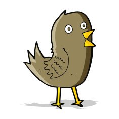 cartoon tweeting bird N11