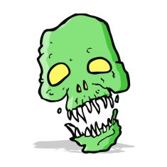 cartoon scary skull N12