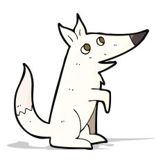 cartoon wolf cub N6