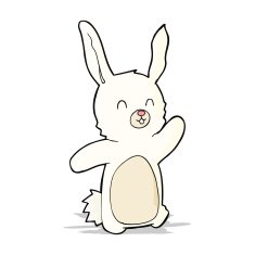 Cartoon happy rabbit N8