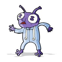 cartoon alien spaceman N11