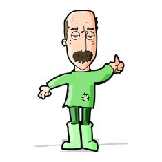 cartoon annoyed old man N20