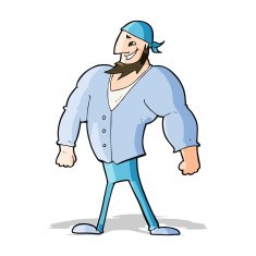 cartoon manly sailor man N4