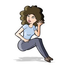 cartoon woman listening N2