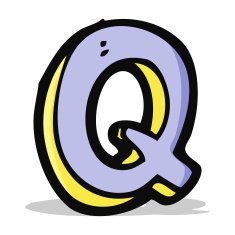 Cartoon Letter Q N8