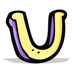 cartoon letter u N9