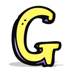 cartoon letter g N9