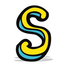 cartoon letter s N9