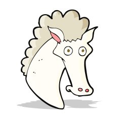 Cartoon Horse Head N10
