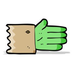 cartoon zombie hand symbol N2