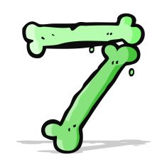 cartoon halloween bone number N33
