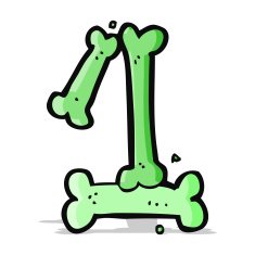 cartoon halloween bone number N37