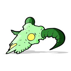 cartoon magic ram skull N3