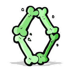 cartoon halloween bone number N39
