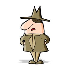 cartoon man in coat and hat N4