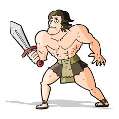cartoon fantasy hero man N3