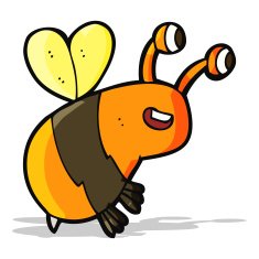 cartoon happy bee N8