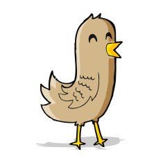 cartoon happy bird N12
