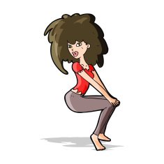 cartoon woman with big hair N4