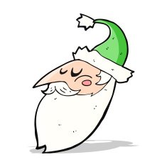Cartoon Santa Face N7