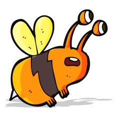 cartoon frightened bee N4