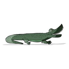 cartoon happy crocodile N2