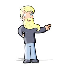 cartoon man with beard pointing N4