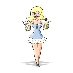 cartoon beer festival girl N2